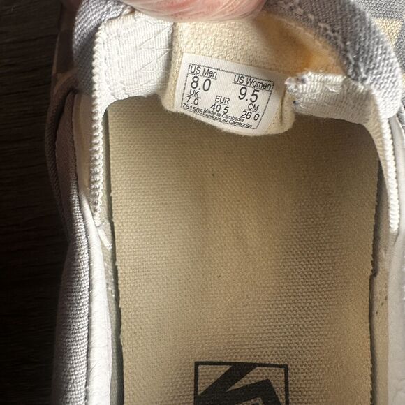 Vans Gray and Cream Checkered Sneakers - Picture 9 of 9